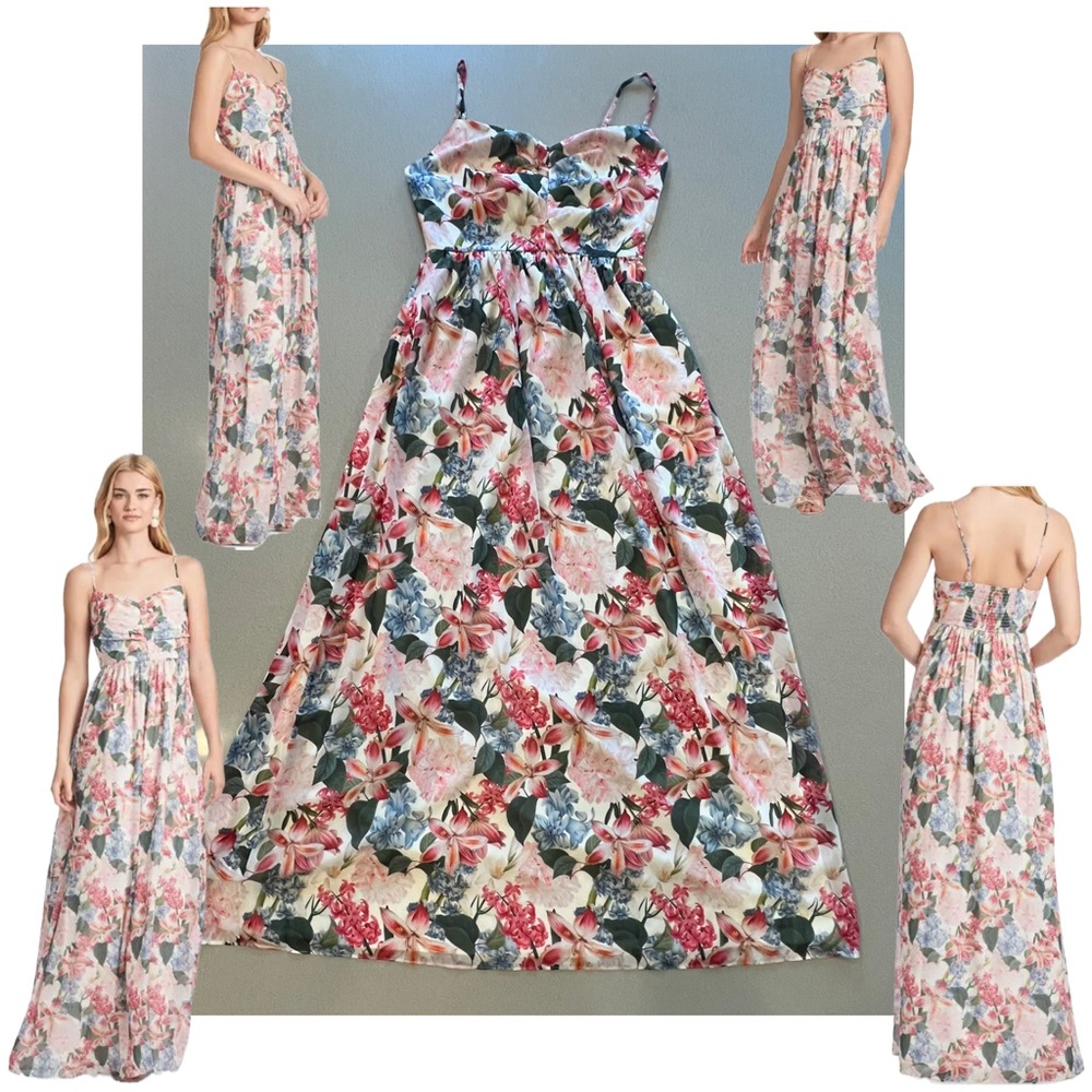NWT Sachin + Babi Sienna Floral Gown Sz 6 Color Antico Botanico Luxury